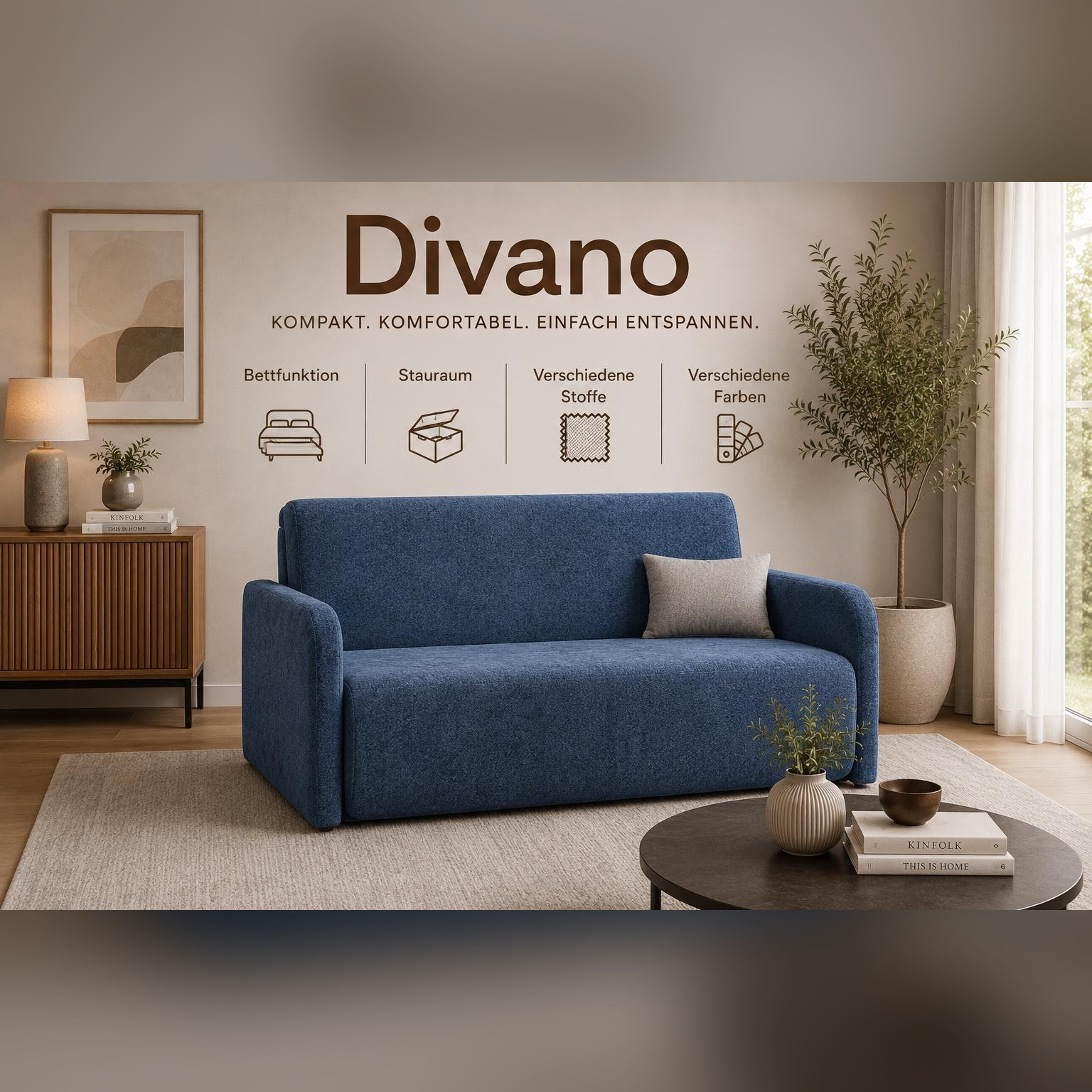 Sofa Divano, kompakt, komfortabel, einfach entspannen