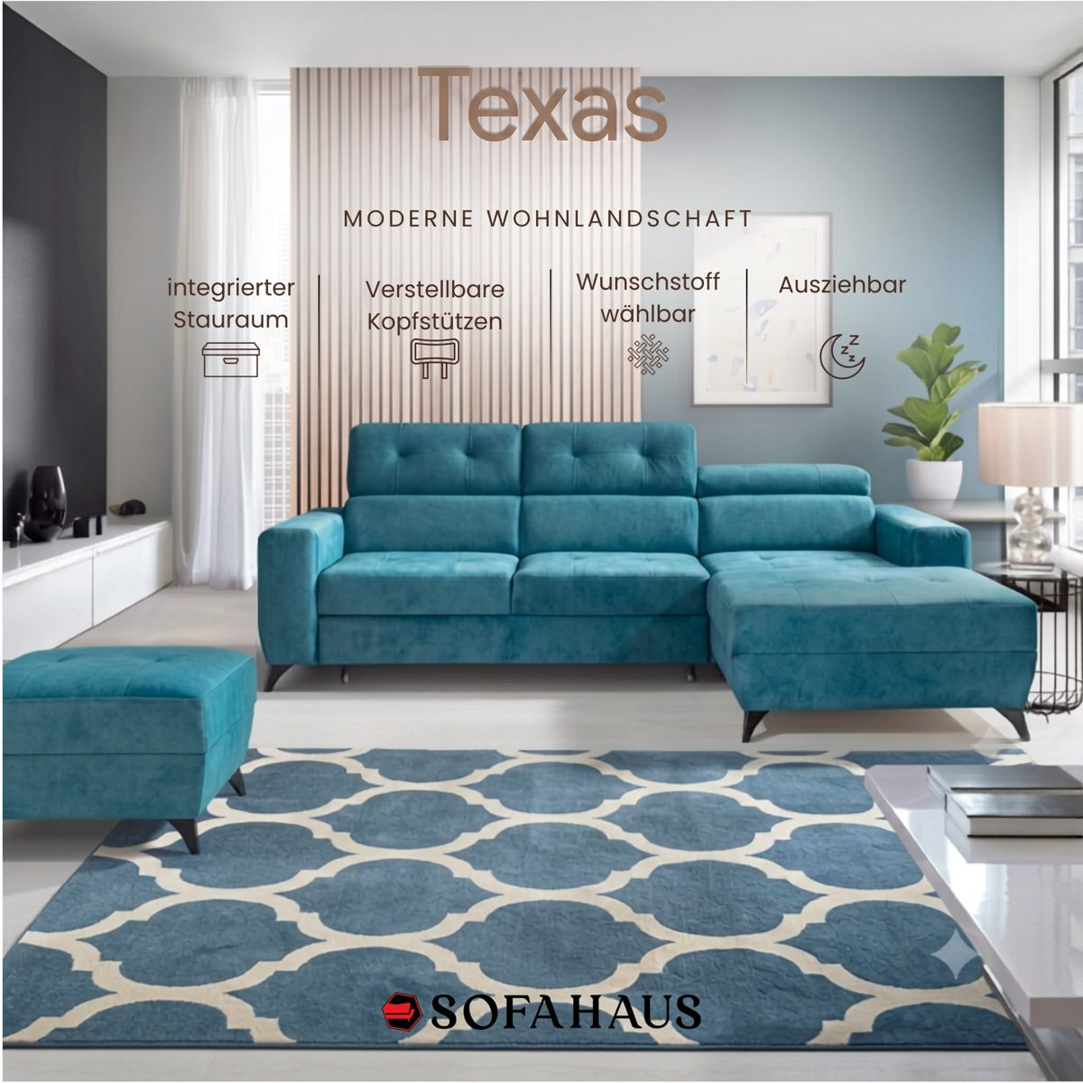 Sofa Texas, moderne Wohnlandschaft