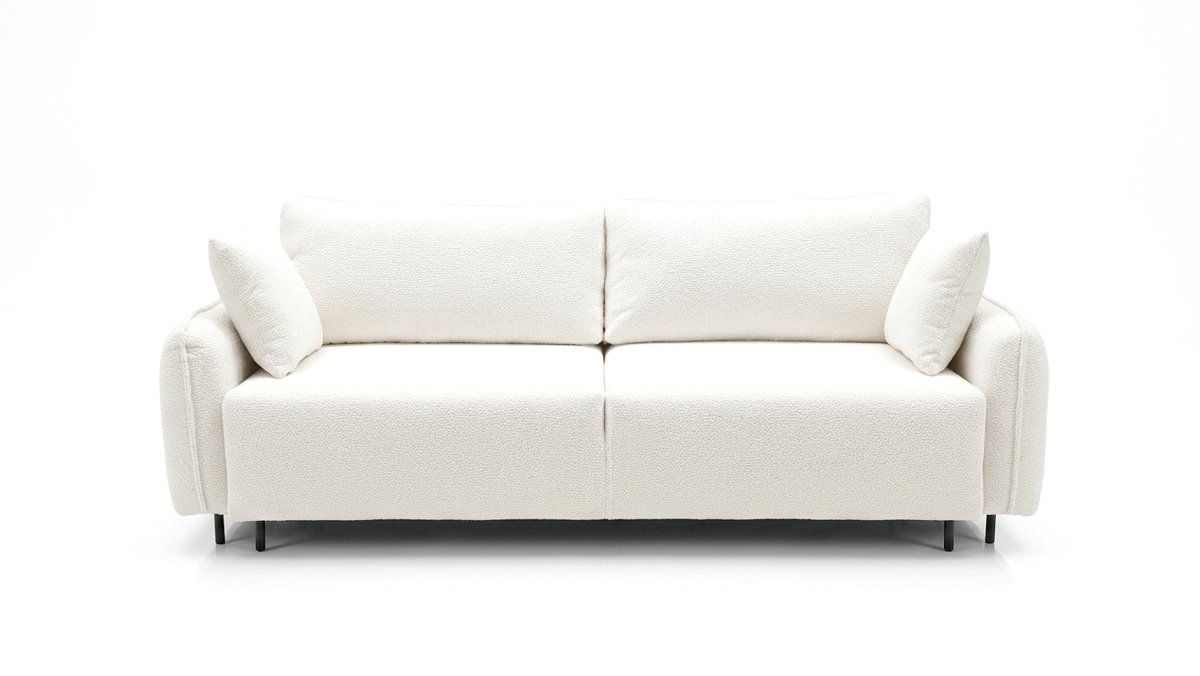 Sofa Madera in weißem Bouclé