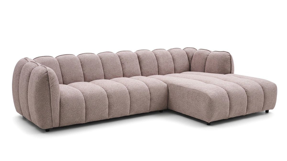 Ecksofa Matt mit Rillen-Steppung